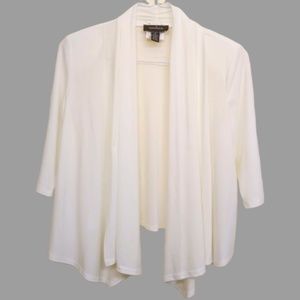 R&M Richards, Lightweight Shrug, ivory sz M NWT